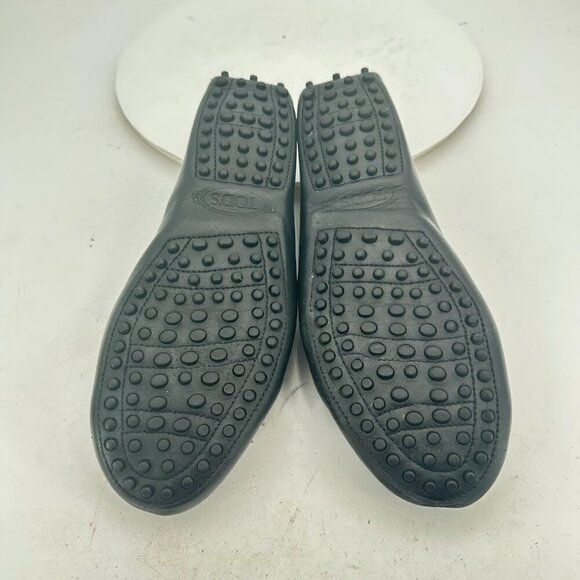 Tod’s Men Sz UK 7.5 US  8.5 Black Leather Slip On Penny Loafer Dress Shoes - Picture 8 of 12